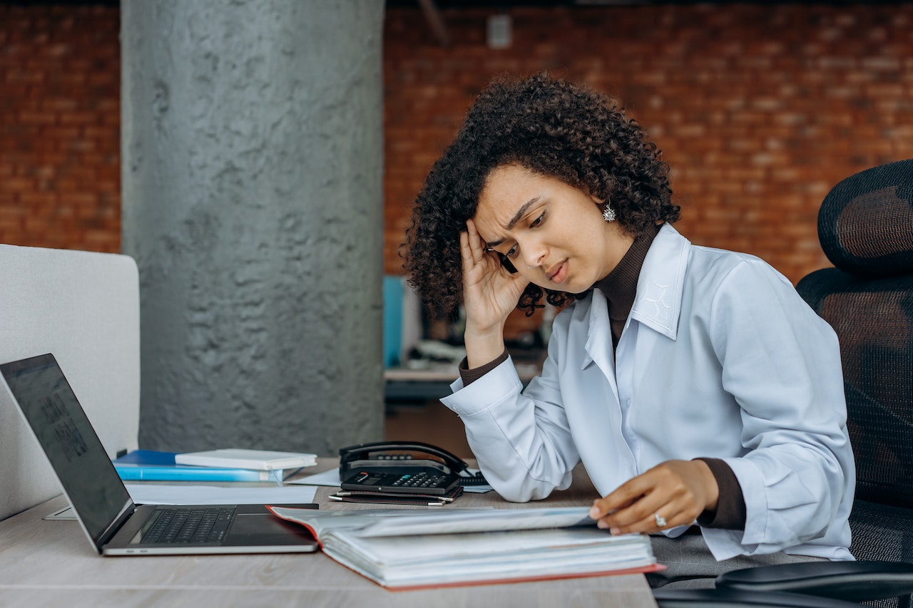 Femal Financial Controller at work