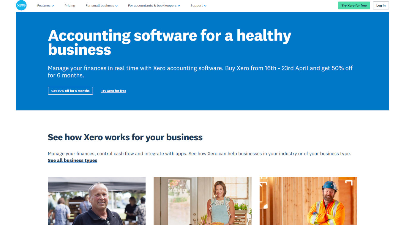 Xero website UK